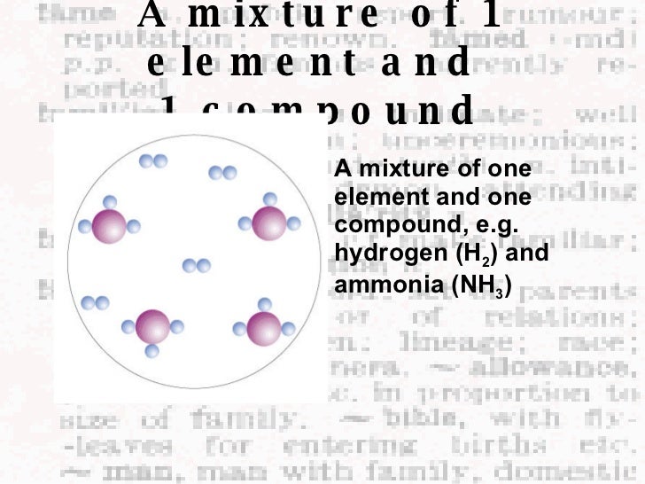 Elements, Compounds, Mixtures