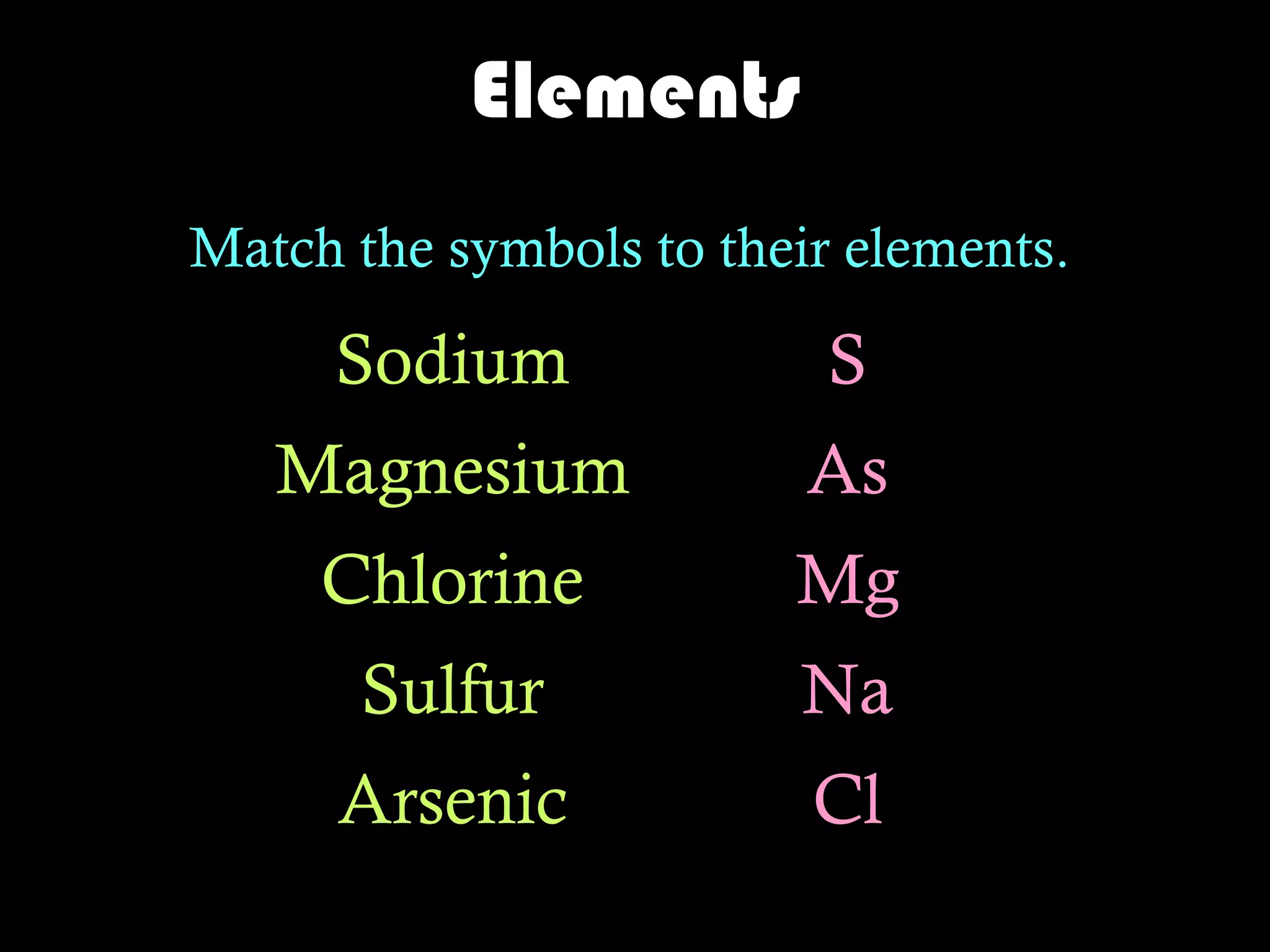 Elements, Compounds & Mixtures Slides | PPT | Free Download