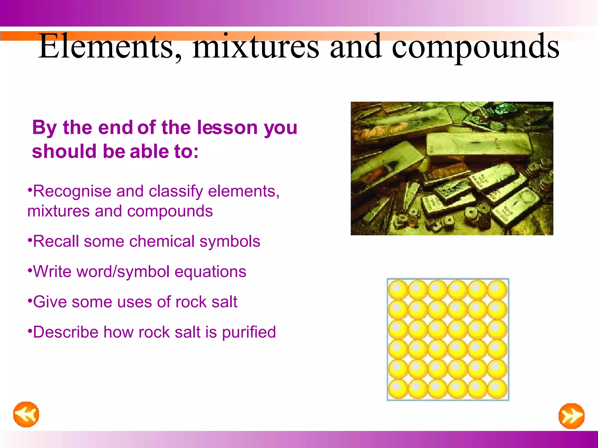 Elements, Mixtures And Compounds | PPT