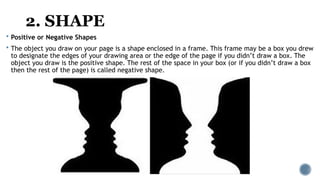 Positive Shape Photo Example Comprehensive Guide to the Elements of Art in Visual Arts | PPTX