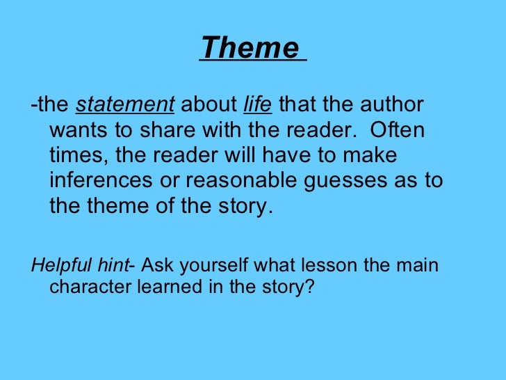 elements of fiction