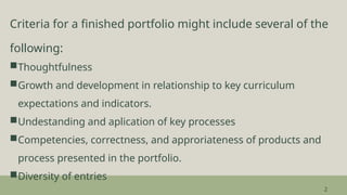 Comprehensive Guide to Portfolio Assessment in Education | PPTX