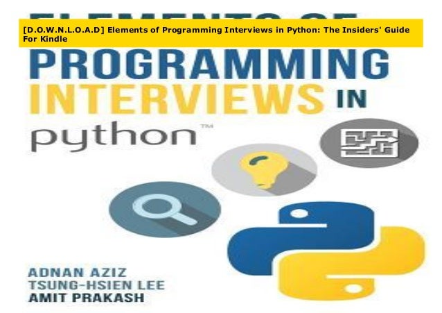 elements of programming interviews kindle