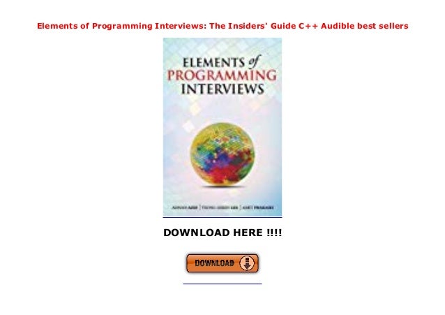 elements of programming interviews c++ pdf download