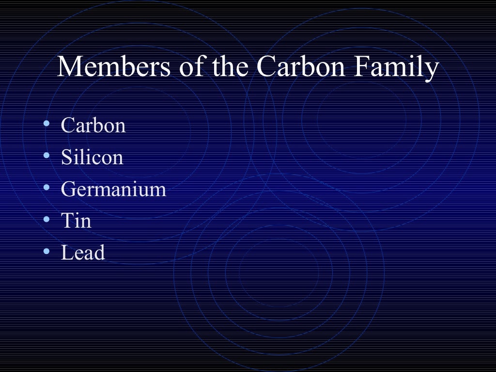 Elements of the Carbon Family
