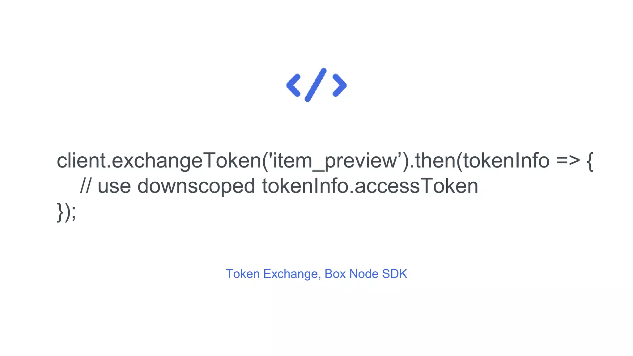 Token Exchange, Box Node SDK
 