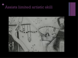 +
    Assists limited artistic skill
 