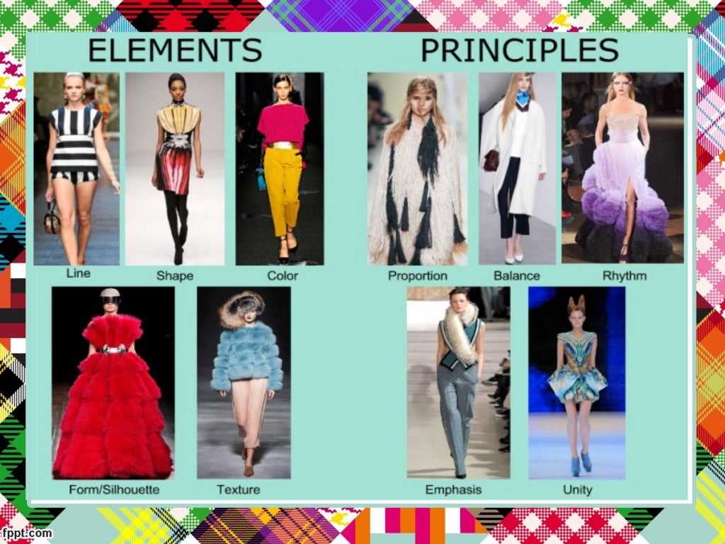 Elements and principles of design in Dressmaking