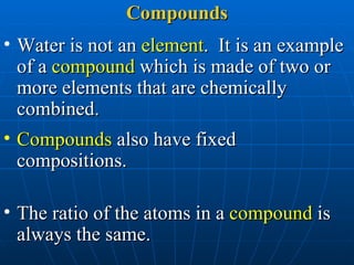 Elements Compounds And Mixtures | PPT