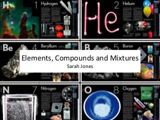 Elements, Compounds and Mixtures
Sarah Jones

csironewsblog.com

 