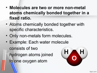 Atoms Non Example Elements, compounds and mixtures for year 8.ppt