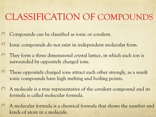 Comprehensive Overview of Elements, Compounds, and Mixtures in ...