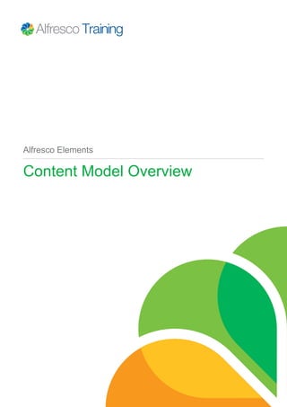 Alfresco Elements
Content Model Overview
 