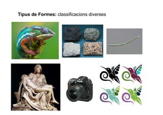 Tipus de Formes: classificacions diverses 
 
