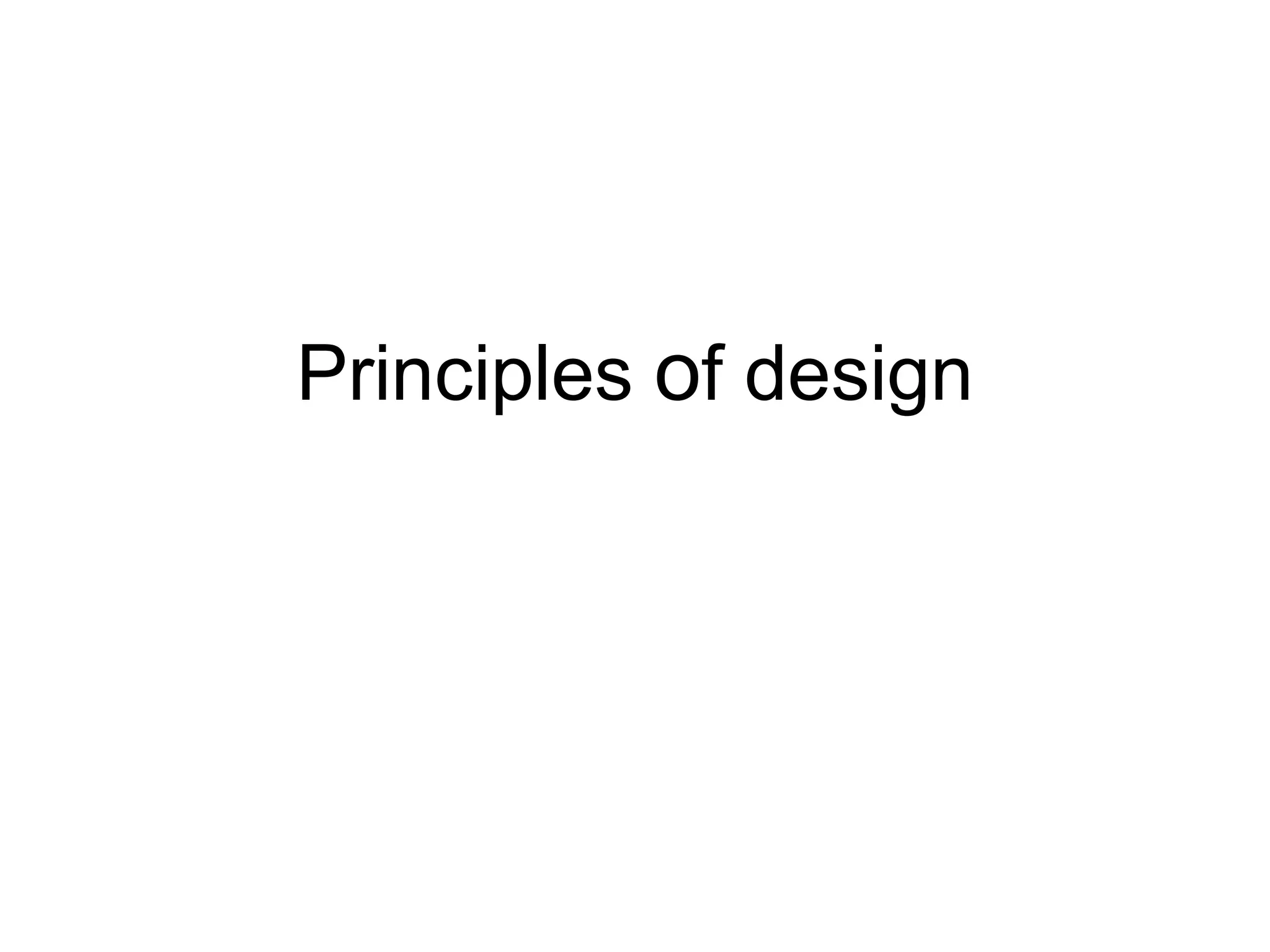 Principles of design 