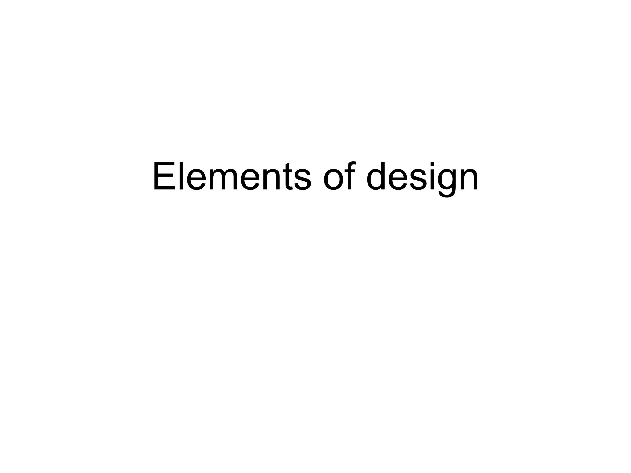 Elements of design 