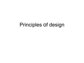 Principles of design 