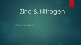 Zinc & Nitrogen

MICHAEL DEL CASTILLO
 