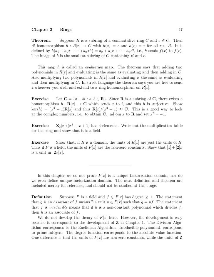 Elements Of Abstract And Linear Algebra Connell Tasks