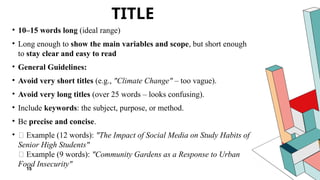 LESSON 1: ENGLISH FOR ACADEMIC AND PROFESSIONAL PURPOSES ELEMENTS OF A ...