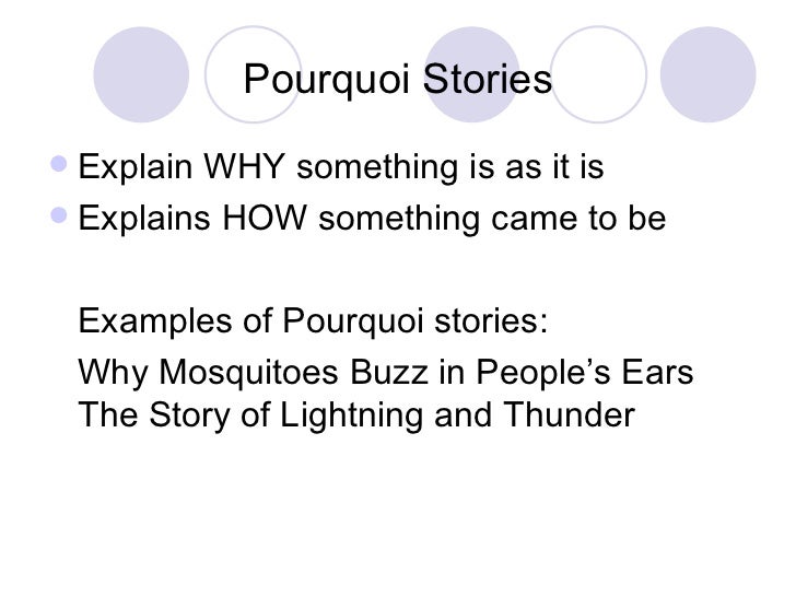 How to write a pourquoi story