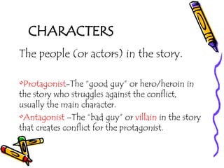 ELEMENTS OF A NARRATIVE TEXT DIFFERENT PARTS | PPT