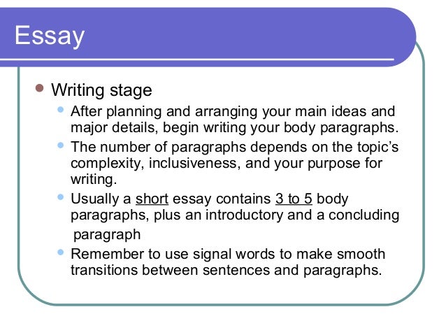 Purpose of writing an essay