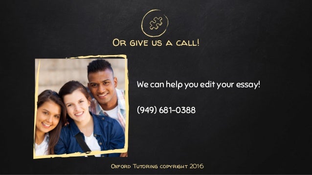 Editing and revising your essay