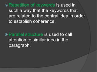 Elements of a Paragraph | PPTX