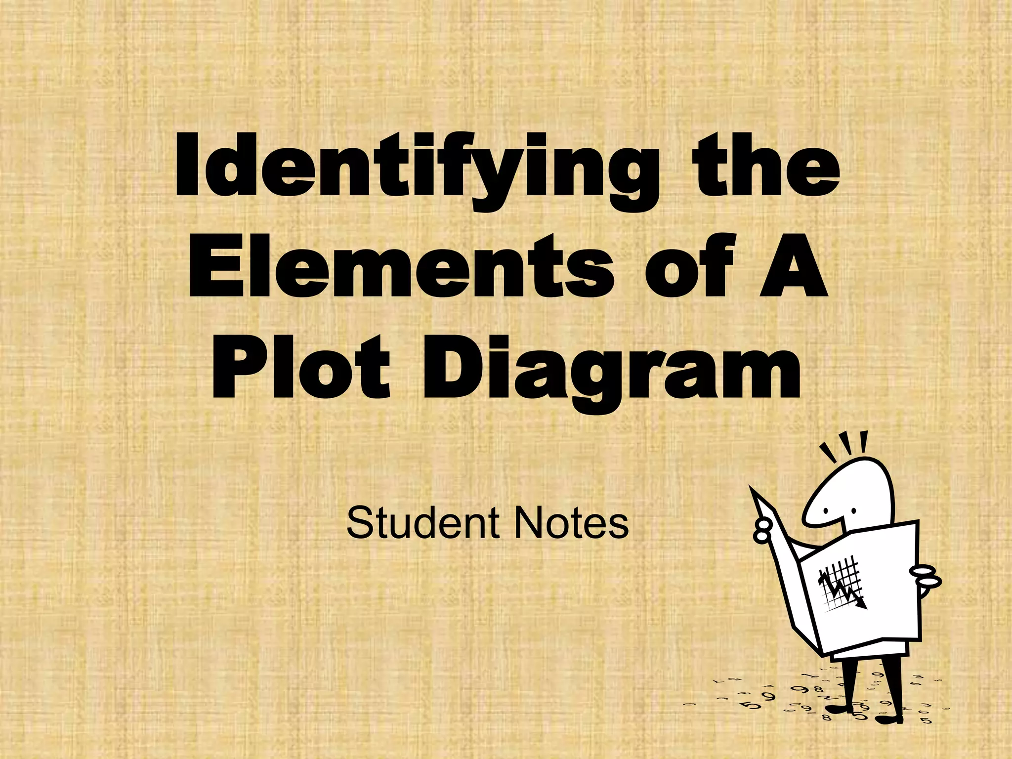 Identifying the
Elements of A
Plot Diagram
Student Notes
 