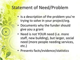 Problem Need Elements of a proposal | PPT