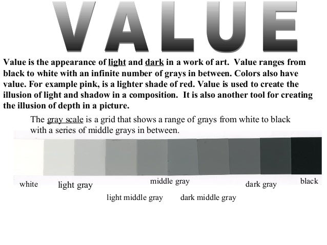 Elements Of Art Value : Elements of art