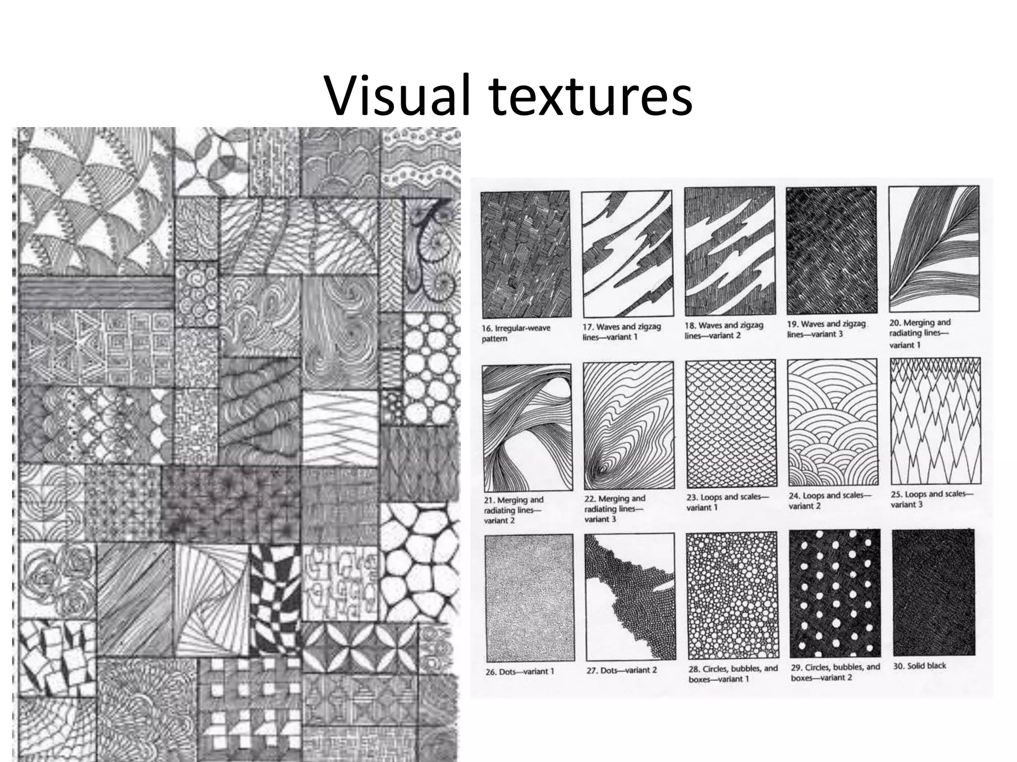 Visual textures
 