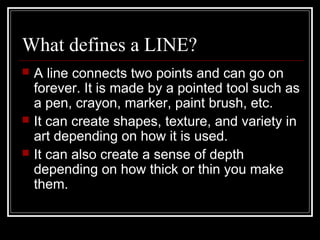 Elements of Art: LINE | PPT