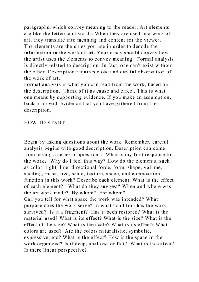 Elements of Art Form Line Shape Color Texture Space ValueForm.docx | 3 ...