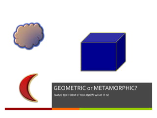 GEOMETRIC or METAMORPHIC?NAME THE FORM IF YOU KNOW WHAT IT IS!