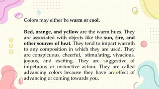 Conspicuous Color ELEMENTS of arts involving methods .pptx