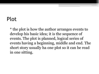 Elements of a short story | PPTX