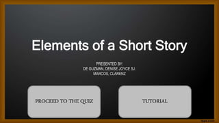 Elements of a short story | PPTX