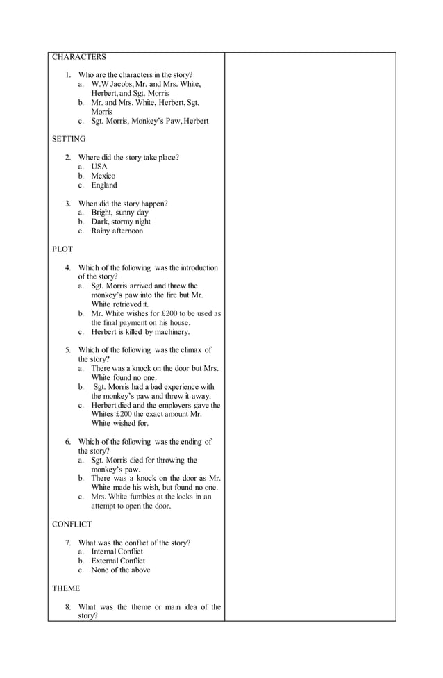 Elements of a short story.Lesson Plan PDF