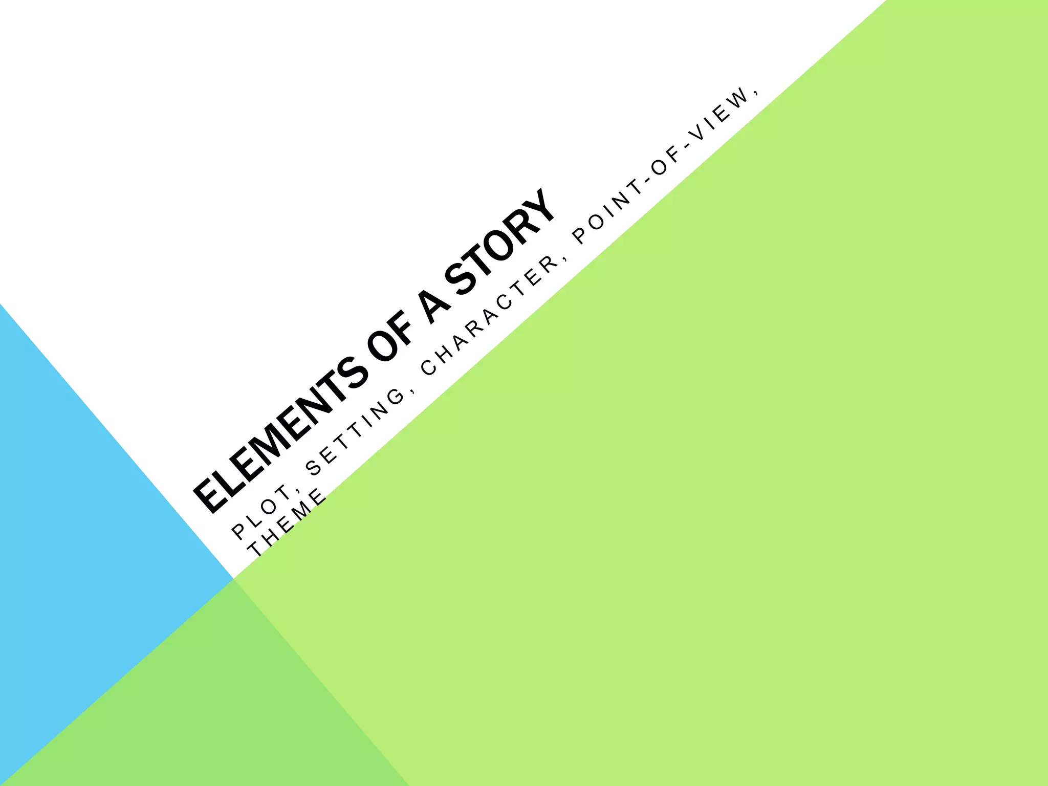 Elements of a story PPT