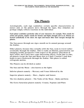Elements of astrology -NOTES FOR STUDENTS | PDF