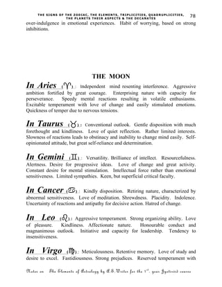Elements of astrology -NOTES FOR STUDENTS | PDF