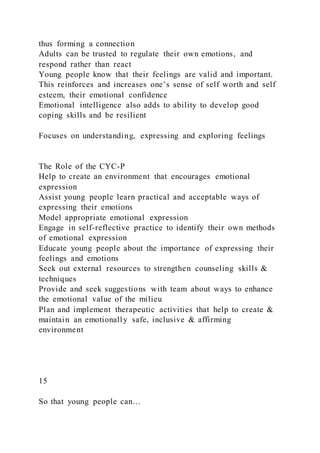 Elements of a Therapeutic Milieu Week 2 | DOCX