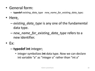 Unit 2. Elements of C | PPTX