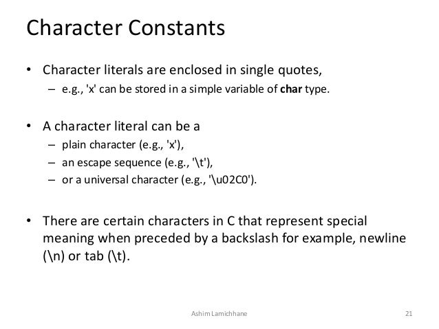 Unit 2. Elements of C