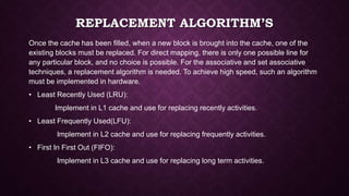 Elements of cache design | PPTX