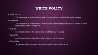 Elements of cache design | PPTX
