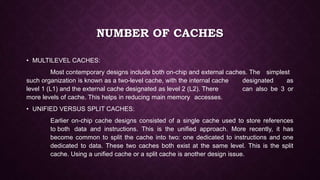 Elements of cache design | PPTX