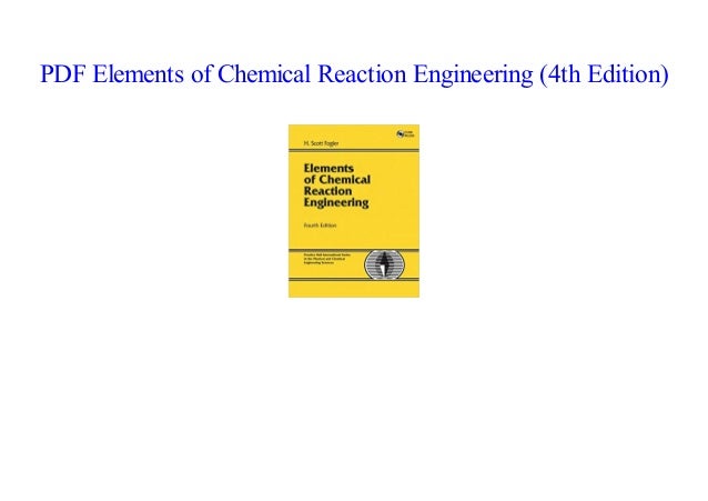 [ePub] Elements of Chemical Reaction Engineering (4th Edition) NEW 20…